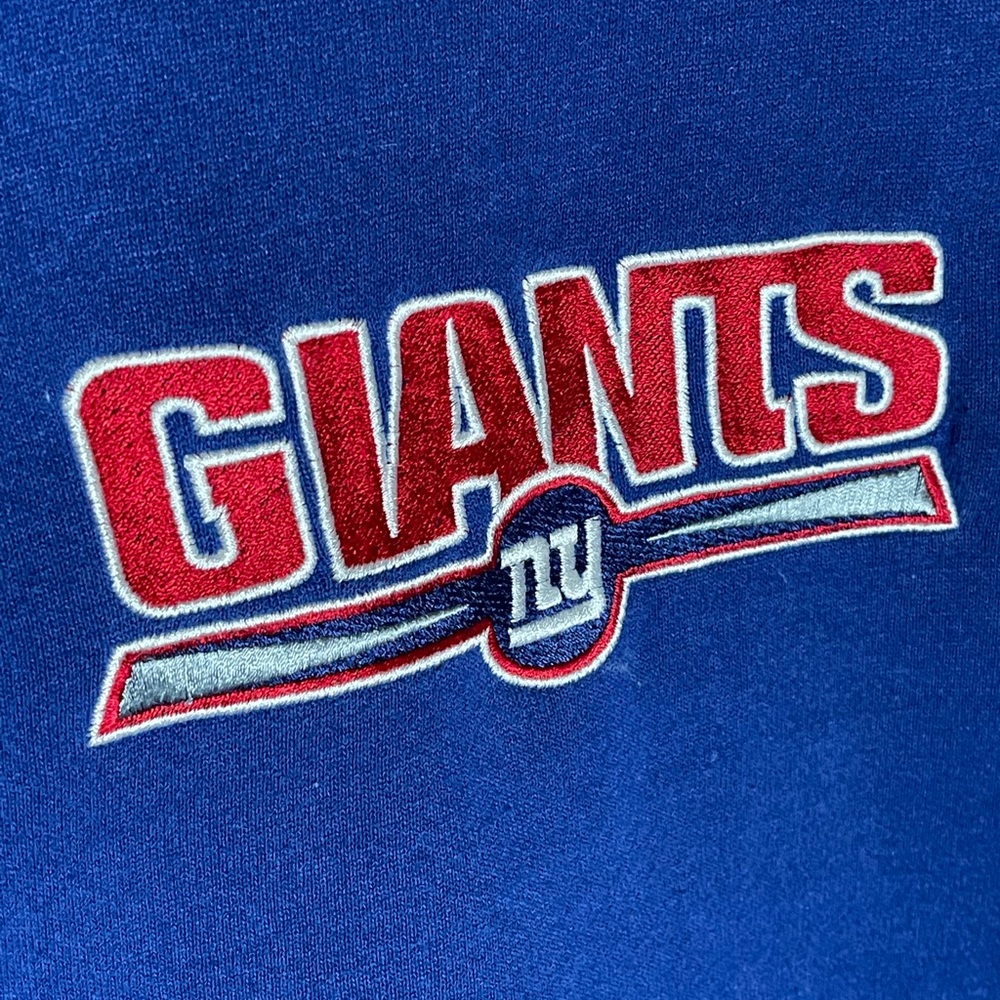 New York Giants Embroidered NFL Team Apparel Blue Sweatshirt size XL